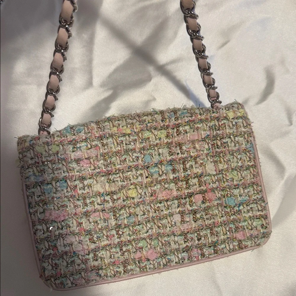 Chanel Multicolor Tweed Shoulder Bag
